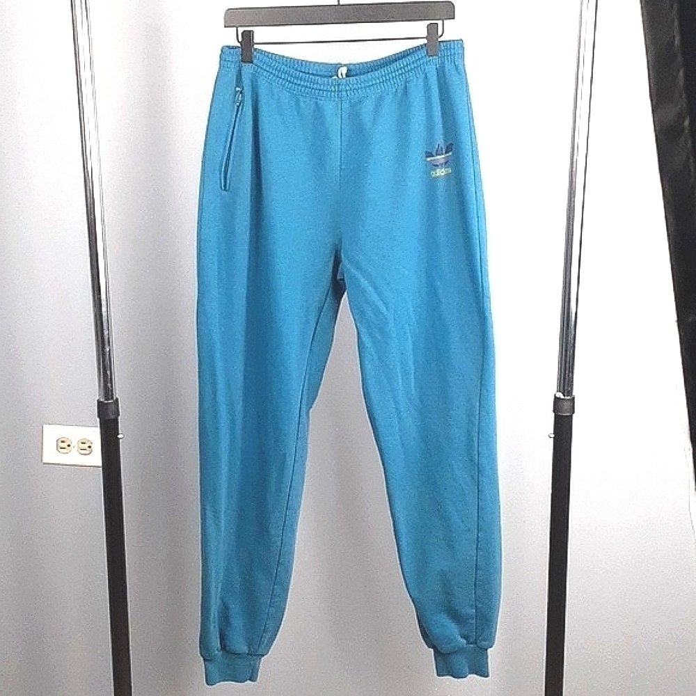 Adidas Vintage 90's Logo Teal Jogger Sweatpants
